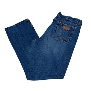 Wrangler Retro Men’s Relaxed Bootcut Western Denim Blue Jeans Size 38 x 36